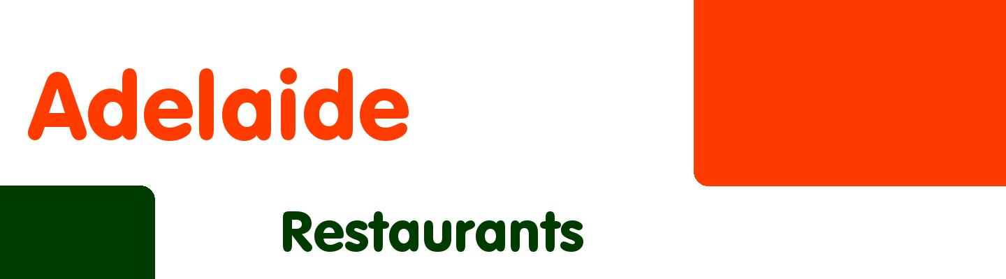 Best restaurants in Adelaide - Rating & Reviews