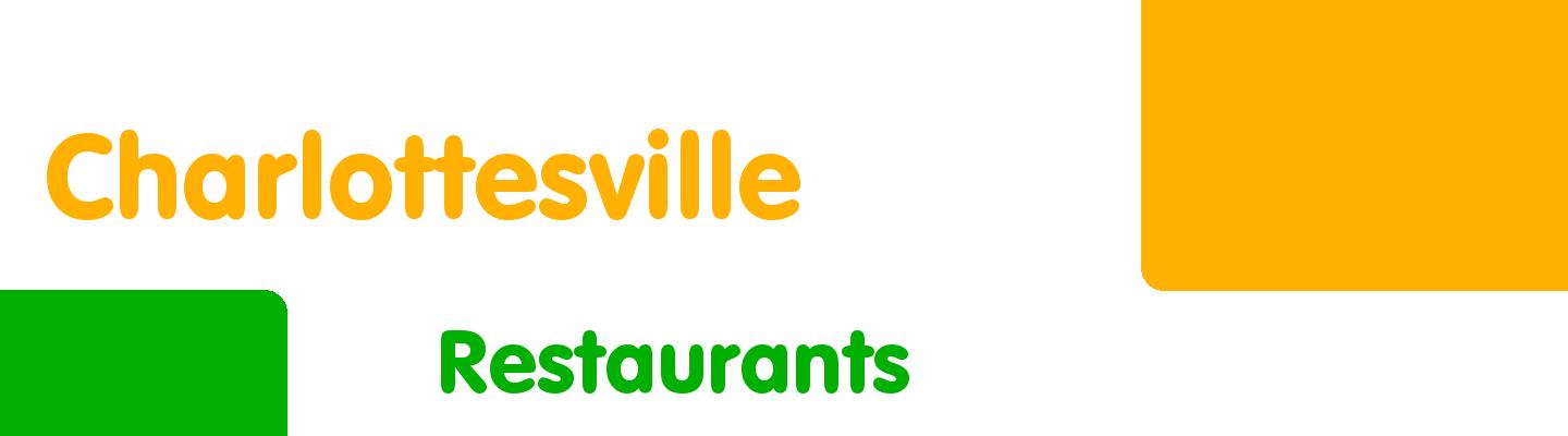 Best restaurants in Charlottesville - Rating & Reviews