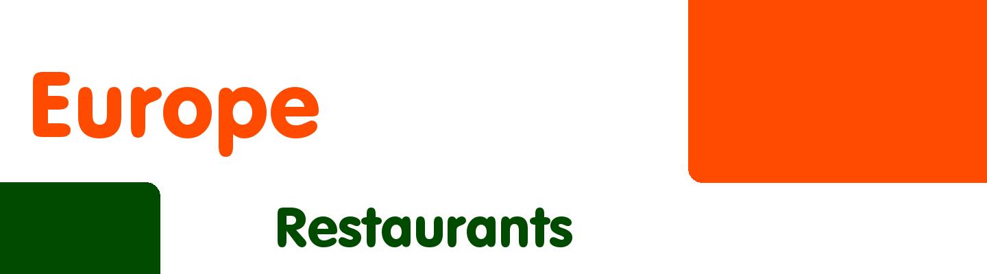 Best restaurants in Europe - Rating & Reviews