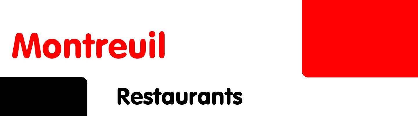 Best restaurants in Montreuil - Rating & Reviews