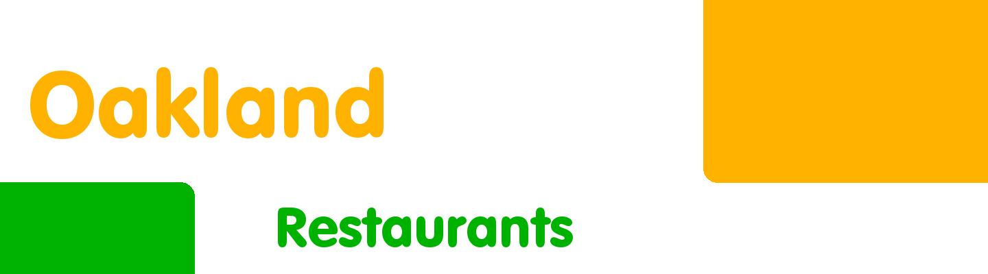 Best restaurants in Oakland - Rating & Reviews