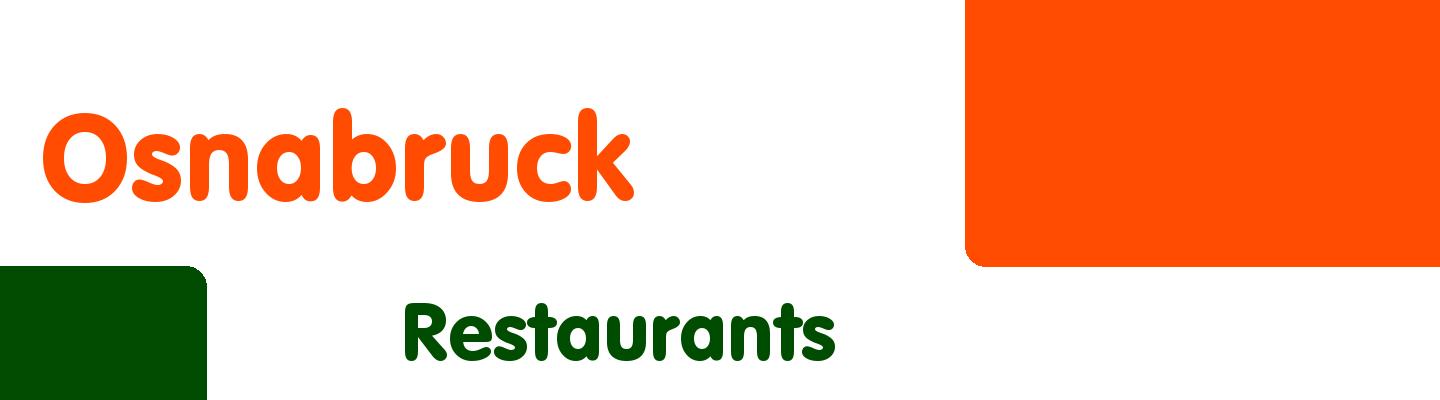 Best restaurants in Osnabruck - Rating & Reviews