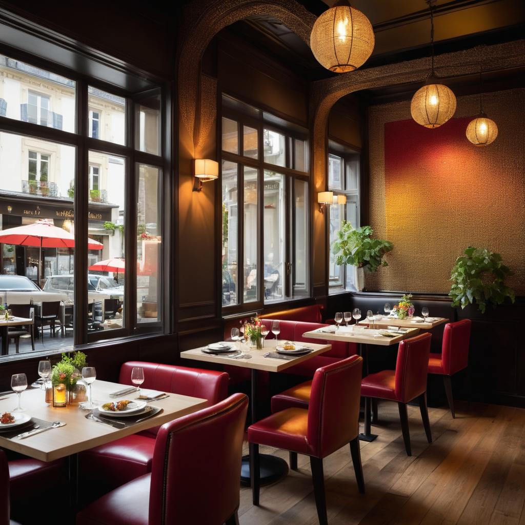 In Angers, diners delight in bustling restaurants showcasing fine local cuisine and culture, with elegant interiors offering fresh, diet-conscious meals, while busy streets teem with excitement for the next culinary adventure.